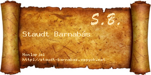 Staudt Barnabás névjegykártya